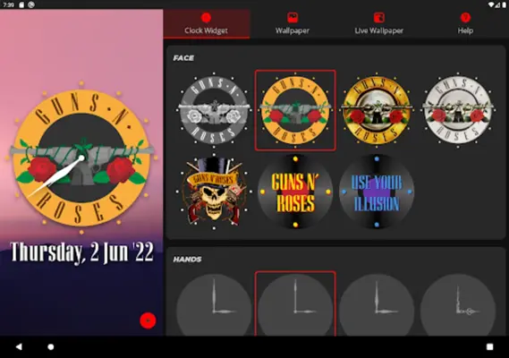 GNR Clock Widget & Wallpapers android App screenshot 0